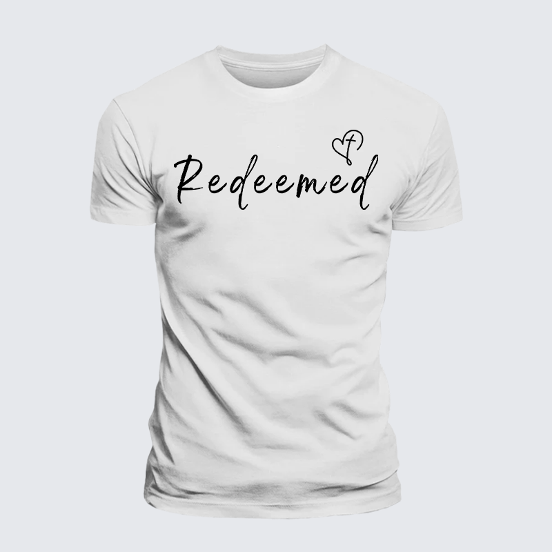 Redeemed Jesus God Christian Premium Mercerized Cotton Tee