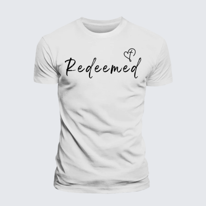 Redeemed Jesus God Christian Premium Mercerized Cotton Tee
