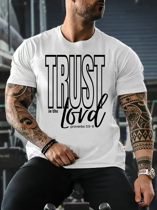 Trust in the Lord Jesus God Christian Cotton T-Shirt