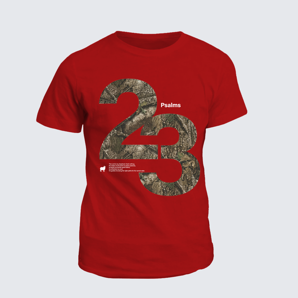 Psalm 23 Jesus God Christian Cotton T-Shirt