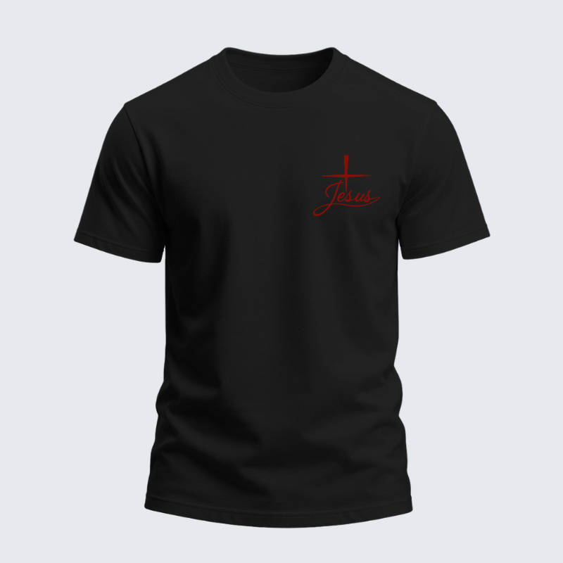 Man Of God Husband Dad Jesus God Christian Cotton T-Shirt