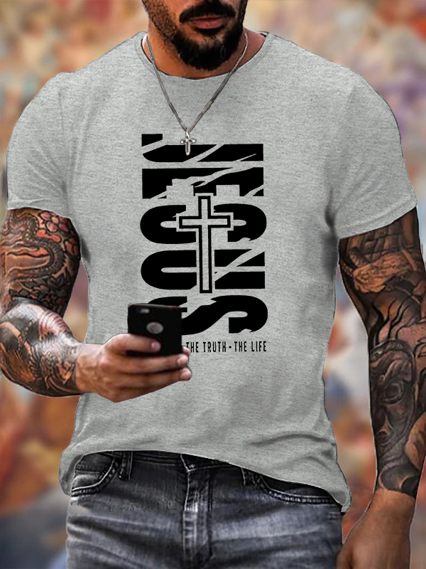 Jesus The Way The Truth The Life Jesus God Christian Cotton T-Shirt
