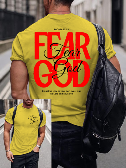 Fear God Jesus God Christian Cotton T-Shirt