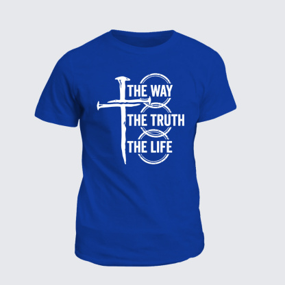 Jesus The Way The Truth The Life Jesus God Christian Cotton T-Shirt