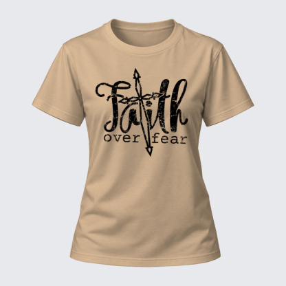 Women's T-shirts – Faith Over Fear Cross