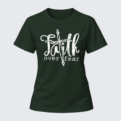 Women's T-shirts – Faith Over Fear Cross