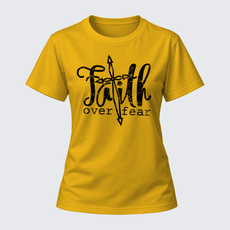 Women's T-shirts – Faith Over Fear Cross