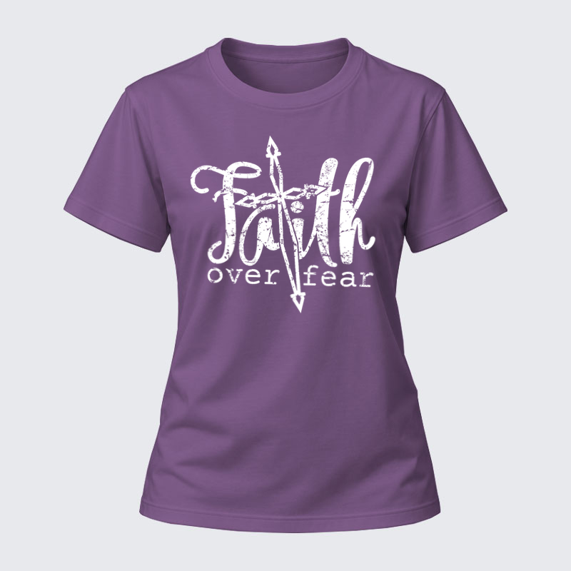 Women's T-shirts – Faith Over Fear Cross
