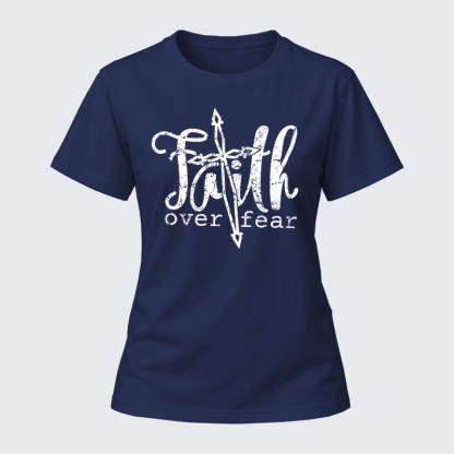 Women's T-shirts – Faith Over Fear Cross