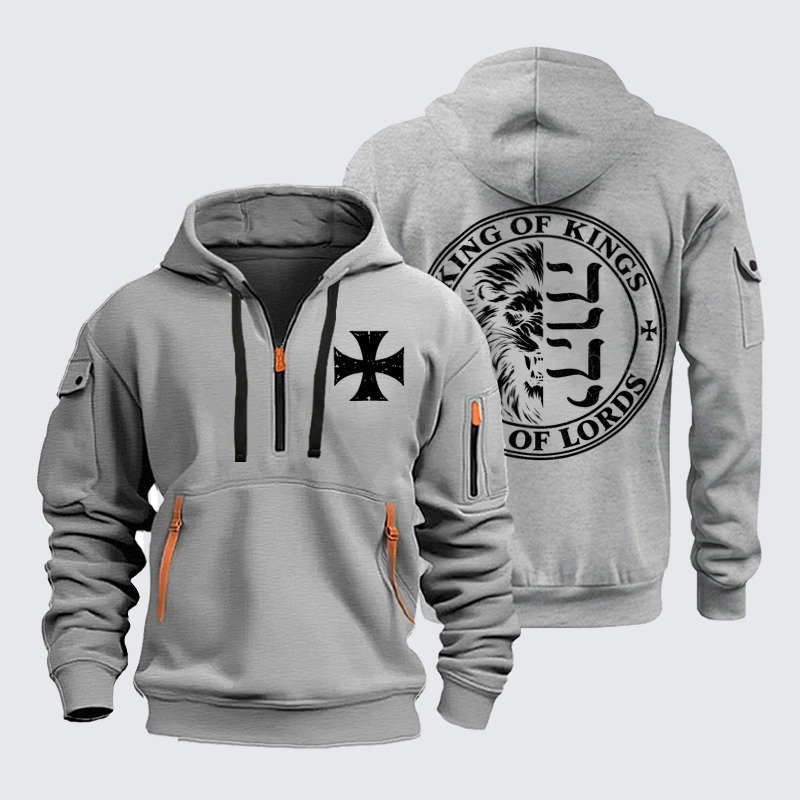 Zipper Hoodies Ave Christus Rex –Lion of Judah – King of Kings