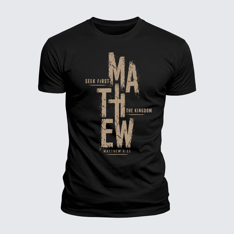 Luxe Mercerized Cotton Tee - Matthew 6:33