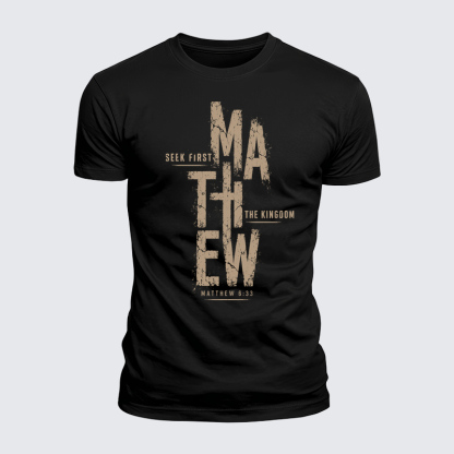 Luxe Mercerized Cotton Tee - Matthew 6:33
