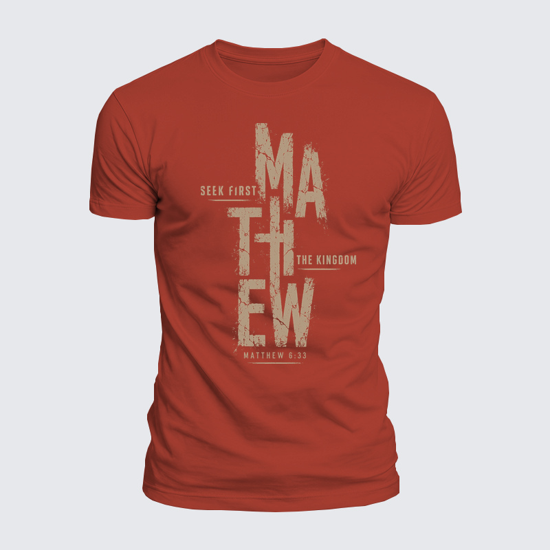 Luxe Mercerized Cotton Tee - Matthew 6:33