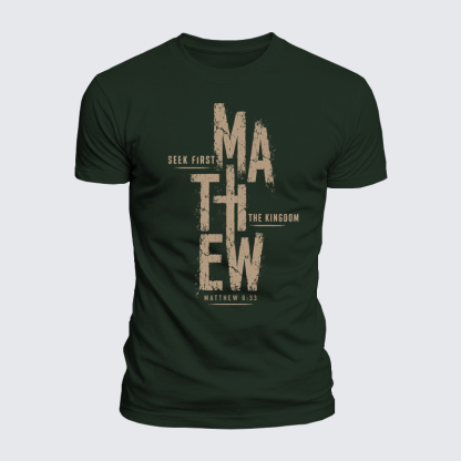 Luxe Mercerized Cotton Tee - Matthew 6:33