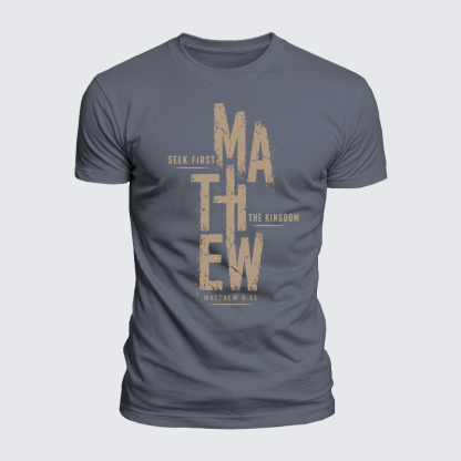 Luxe Mercerized Cotton Tee - Matthew 6:33