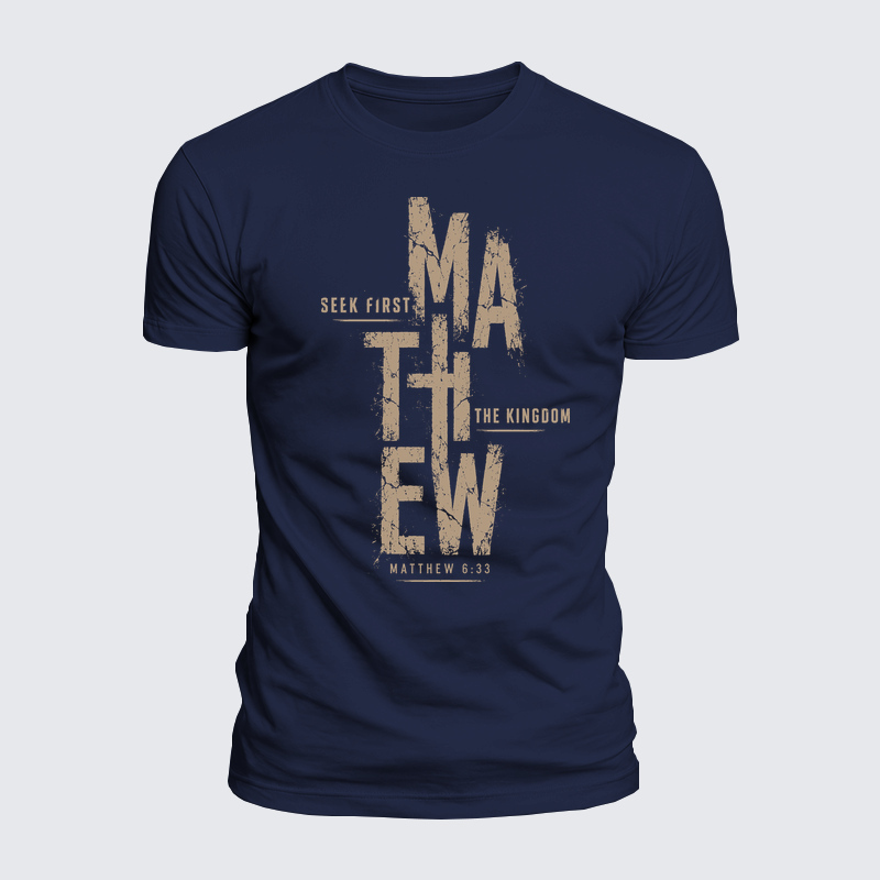 Luxe Mercerized Cotton Tee - Matthew 6:33