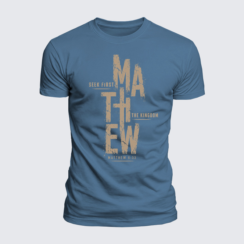 Luxe Mercerized Cotton Tee - Matthew 6:33