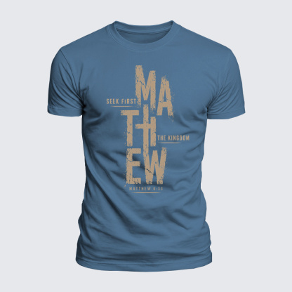 Luxe Mercerized Cotton Tee - Matthew 6:33
