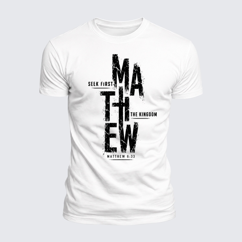 Luxe Mercerized Cotton Tee - Matthew 6:33