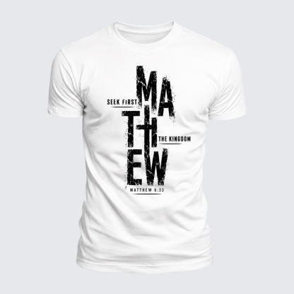 Luxe Mercerized Cotton Tee - Matthew 6:33