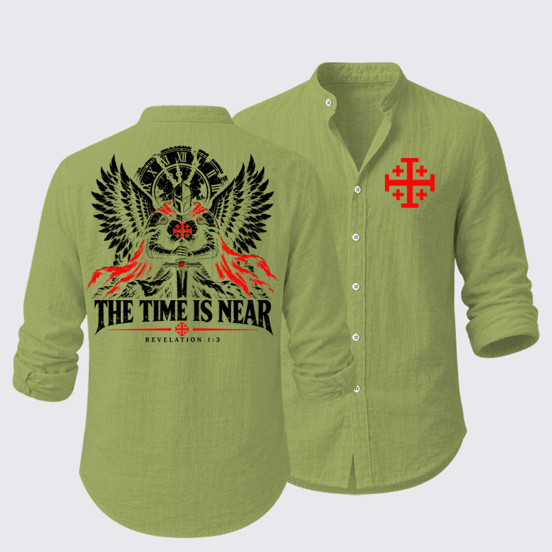 The Time Is Near Revelation 1:3 Resort Casual Shirt