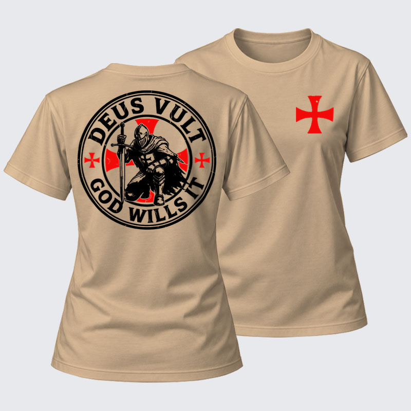 Women's T-shirts    - Knights Templar Deus Vult
