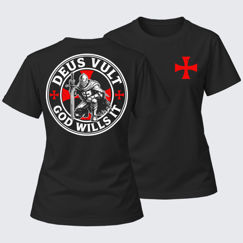 Women's T-shirts    - Knights Templar Deus Vult