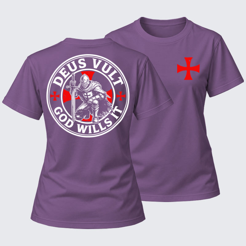 Women's T-shirts    - Knights Templar Deus Vult
