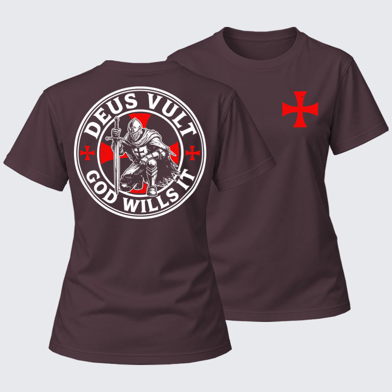 Women's T-shirts    - Knights Templar Deus Vult