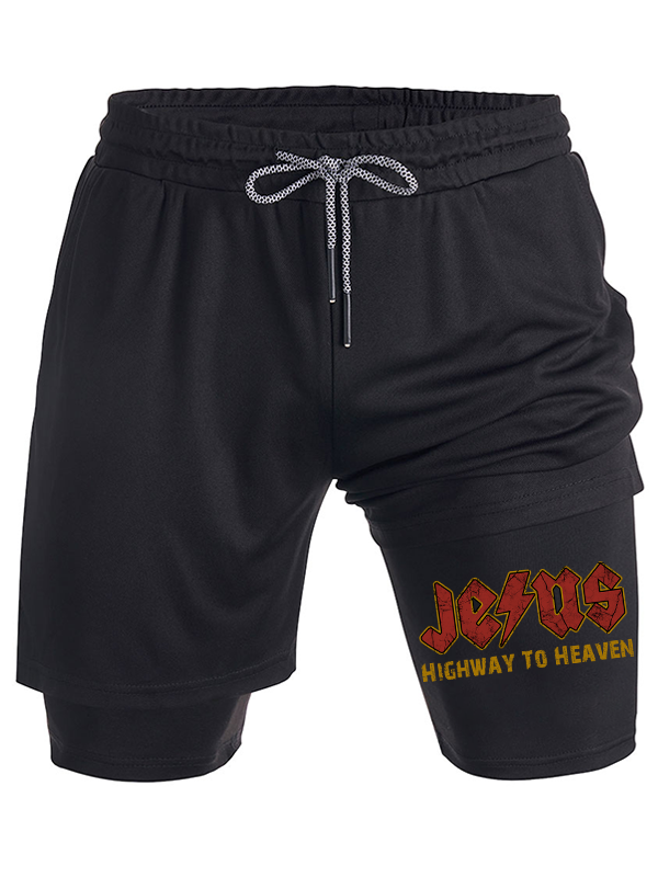 Jesus Highway to Heaven Christian Performance Shorts