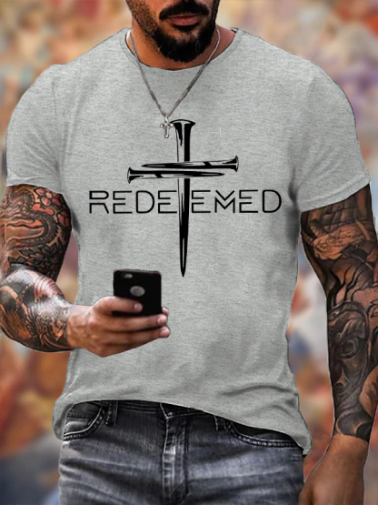 Men's Cross Nails Redeemed Cotton T-shirt