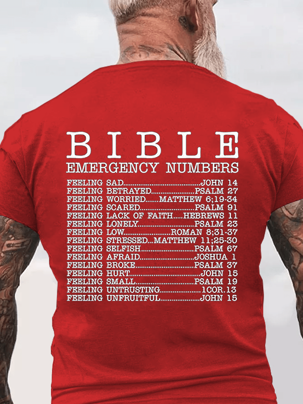 Christian Bible Emergency Numbers T-Shirt