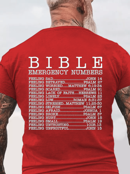 Christian Bible Emergency Numbers T-Shirt