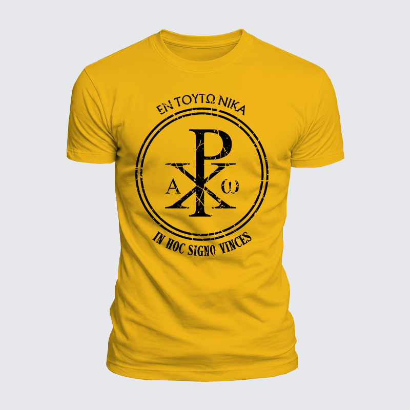 In This Sign Conquer Jesus God Christian  – Luxe Mercerized Interlock Cotton Tee