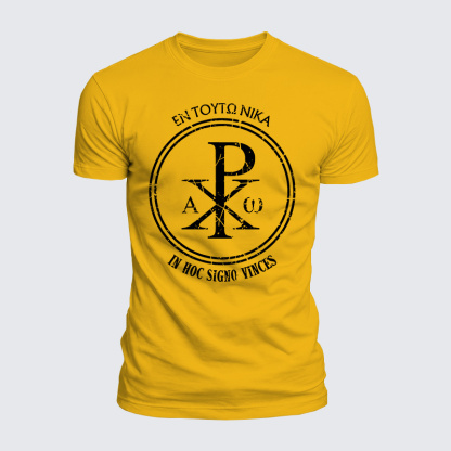 In This Sign Conquer Jesus God Christian  – Luxe Mercerized Interlock Cotton Tee