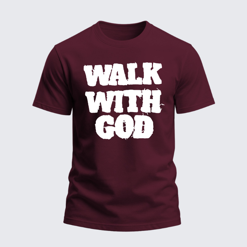 Heavyweight Cotton Tee - Walk with Jesus God