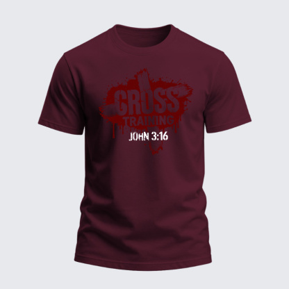 Heavyweight Cotton Tee - Christian Cross