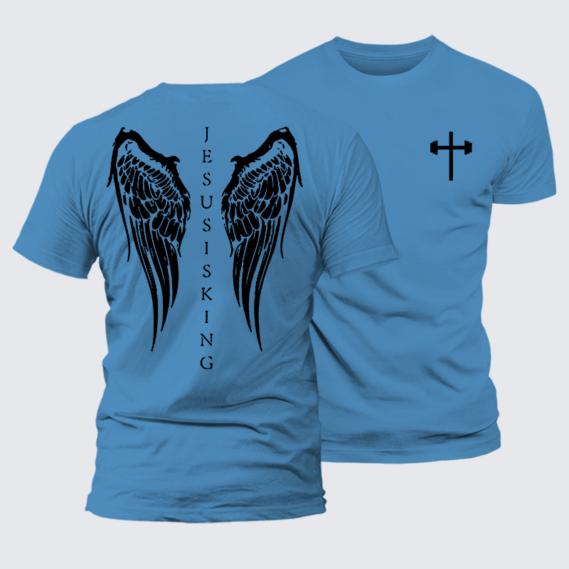 Jesus Is King Jesus God Christian Premium Mercerized Cotton Tee