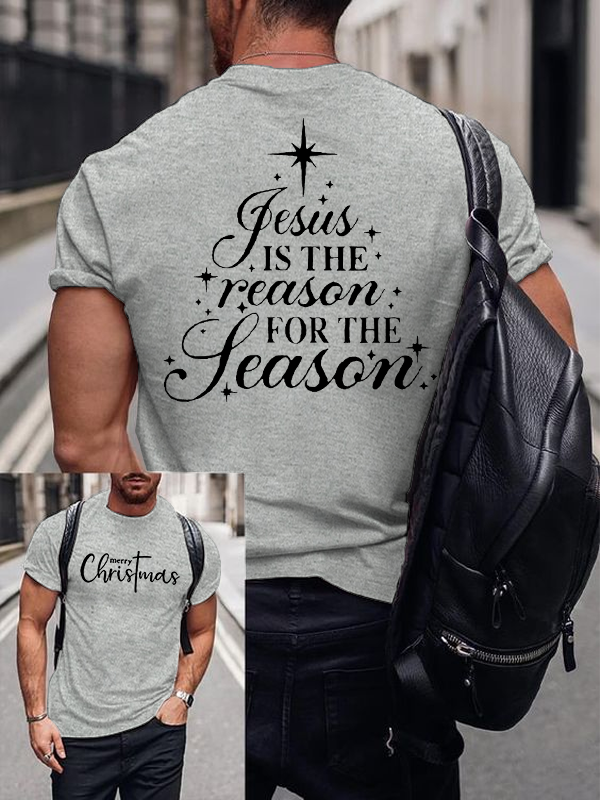Jesus Is The Reason For The Season Jesus God Christian Cotton T-Shirt