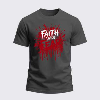 Heavyweight Cotton Tee - Faith Over Fear