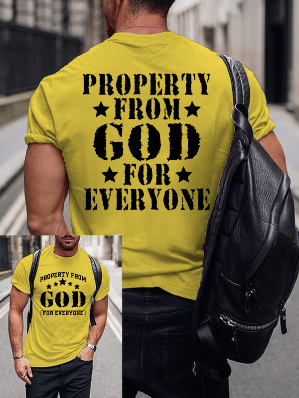 Prorerty From God For Everyone Jesus God Christian Cotton T-Shirt