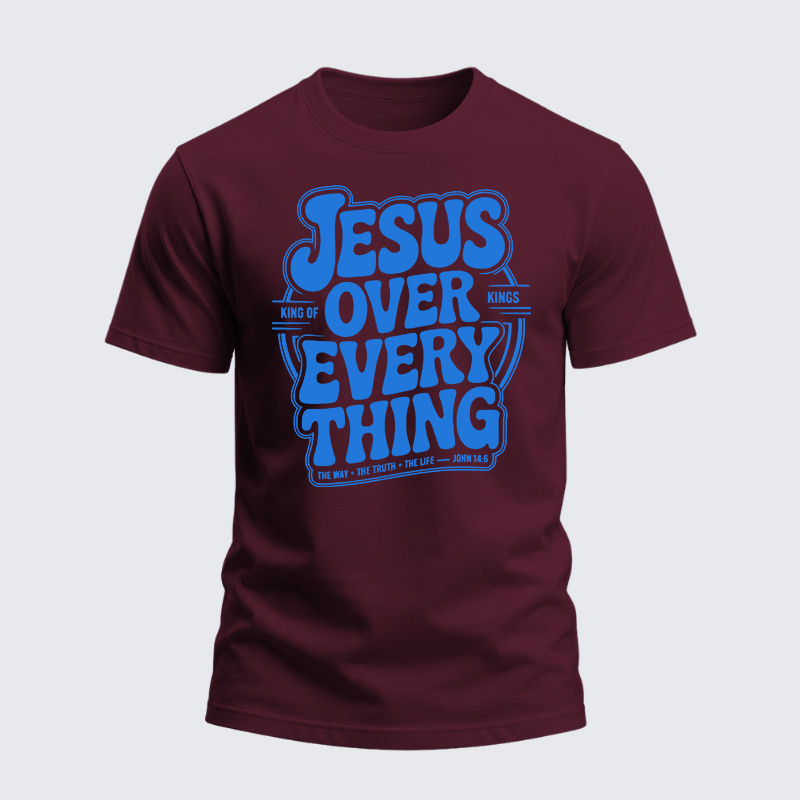 Heavyweight Cotton Tee - Jesus Over Everything