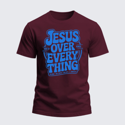 Heavyweight Cotton Tee - Jesus Over Everything