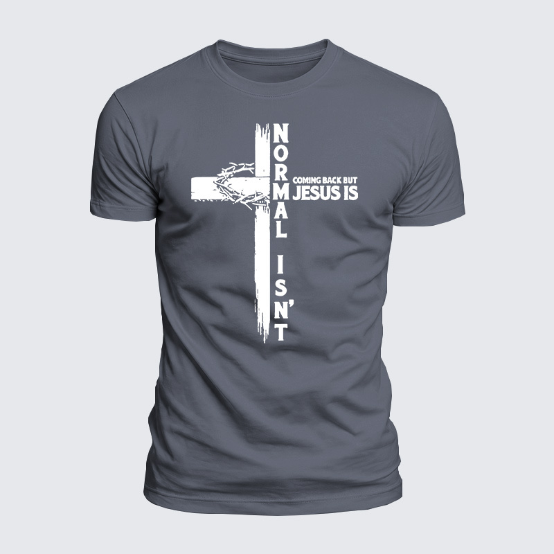 Normal Isn't Jesus God Christian  – Luxe Mercerized Interlock Cotton Tee
