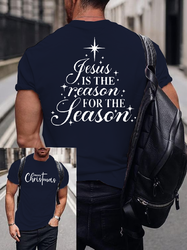 Jesus Is The Reason For The Season Jesus God Christian Cotton T-Shirt