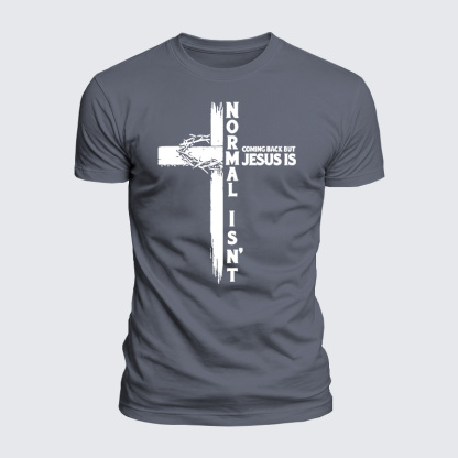 Normal Isn't Jesus God Christian  – Luxe Mercerized Interlock Cotton Tee