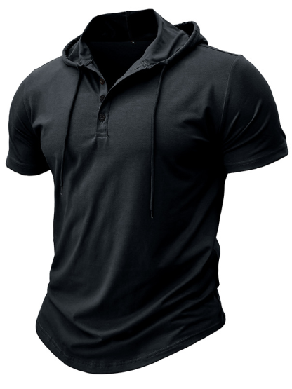 Armor Up Christian Hooded Henley T Shirt