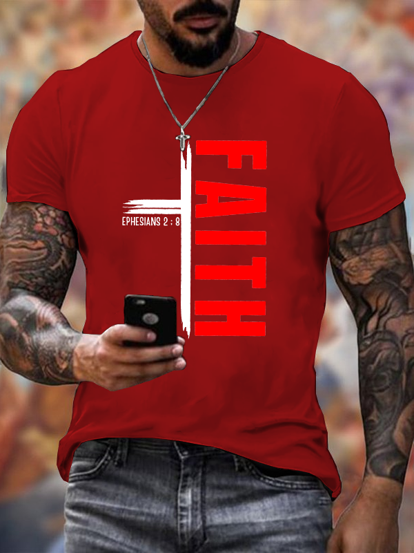 Faith Jesus God Christian Cotton T-Shirt