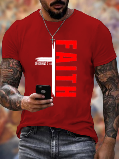 Faith Jesus God Christian Cotton T-Shirt
