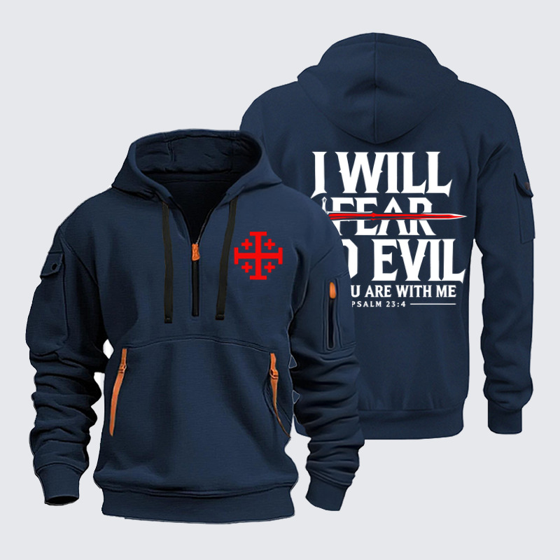 Zipper Hoodies Ave Christus Rex –I Will Fear No Evil Psalm 23:4